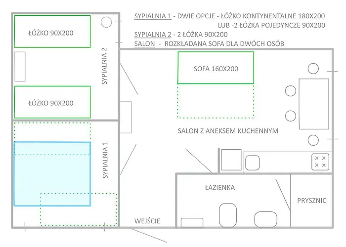 House - Two Bedroom Daire *